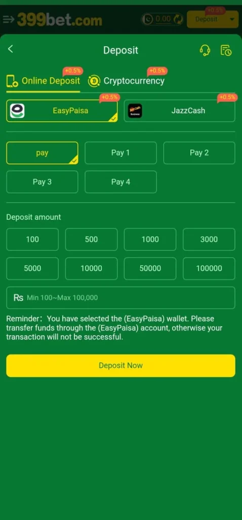 399Bet Game Deposit